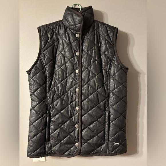 OUTBACK TRADING CO Womens Size XL GRAND PRIX quilted Black Vest - Picture 5 of 16